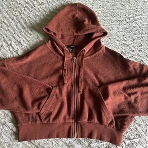 Forever 21 Copper Zip-Up Hoodie